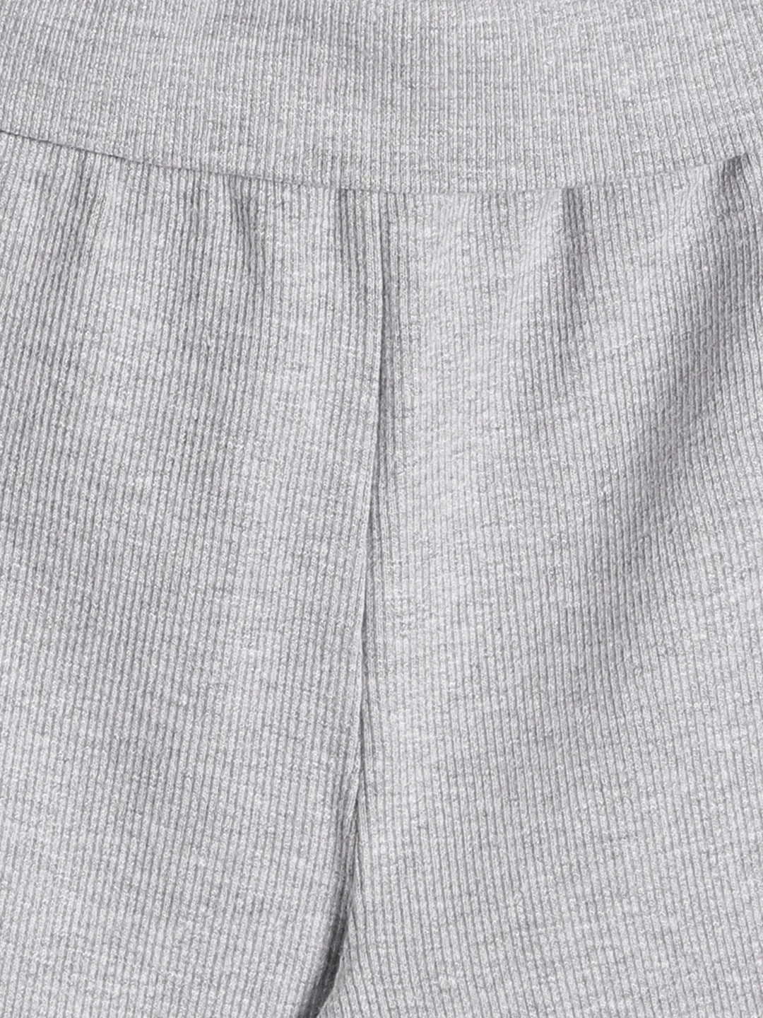 Baby Girls' Grey Cotton Jogger with Lace Trim  Comfortable Everyday Wear