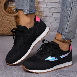 Chloe | Black Casual Sneakers with Breathable Comfort