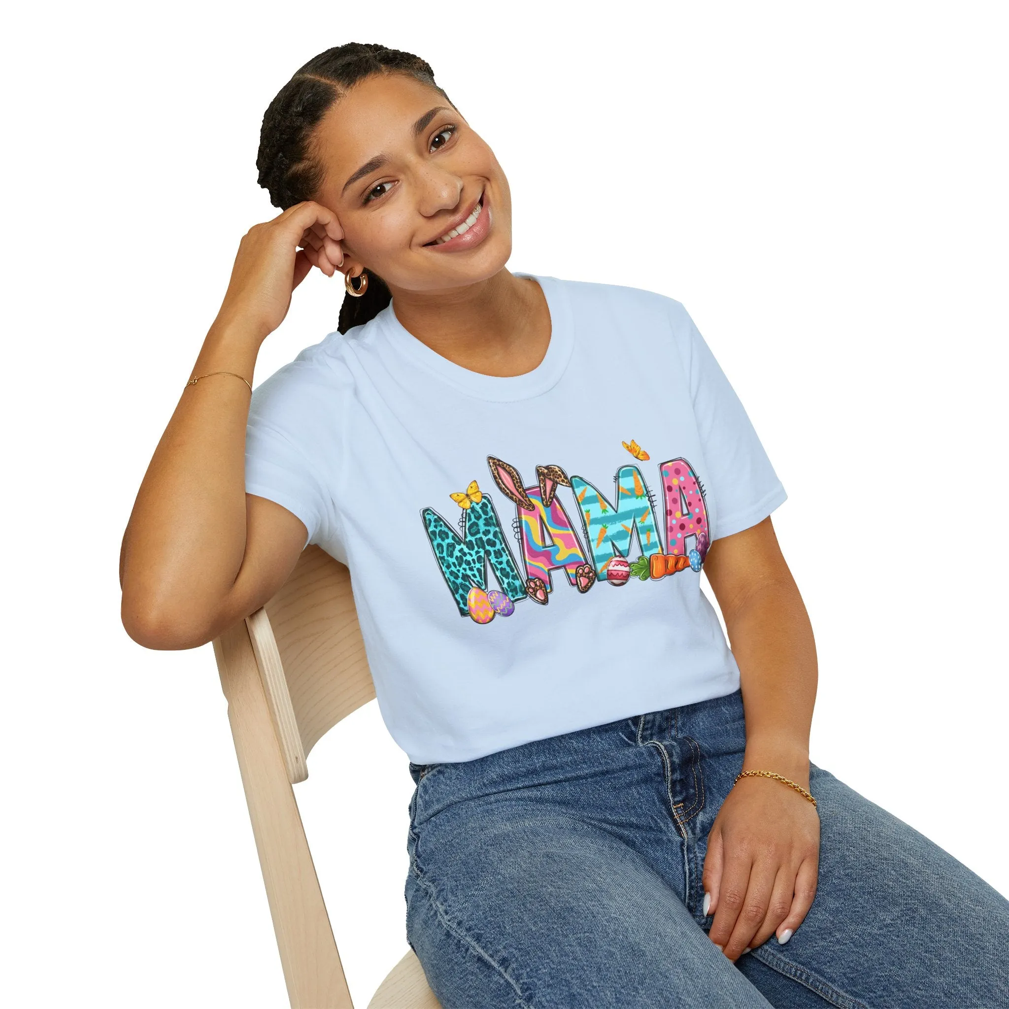 Colorful 'Mama' Unisex Softstyle T-Shirt - Perfect for Mother's Day and Everyday Wear