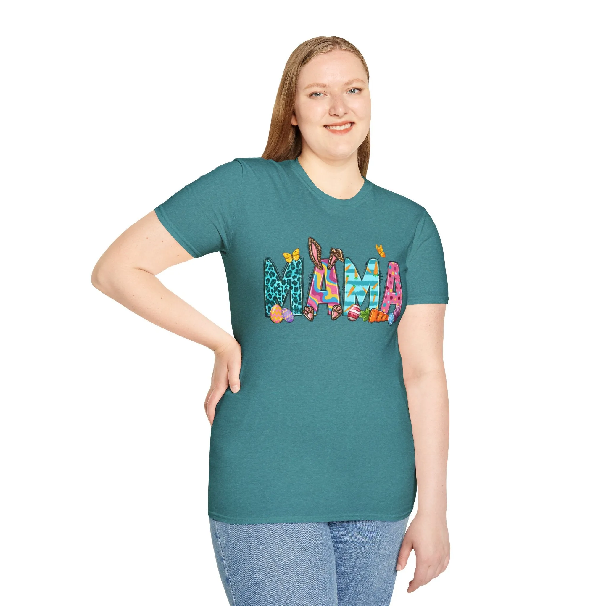 Colorful 'Mama' Unisex Softstyle T-Shirt - Perfect for Mother's Day and Everyday Wear