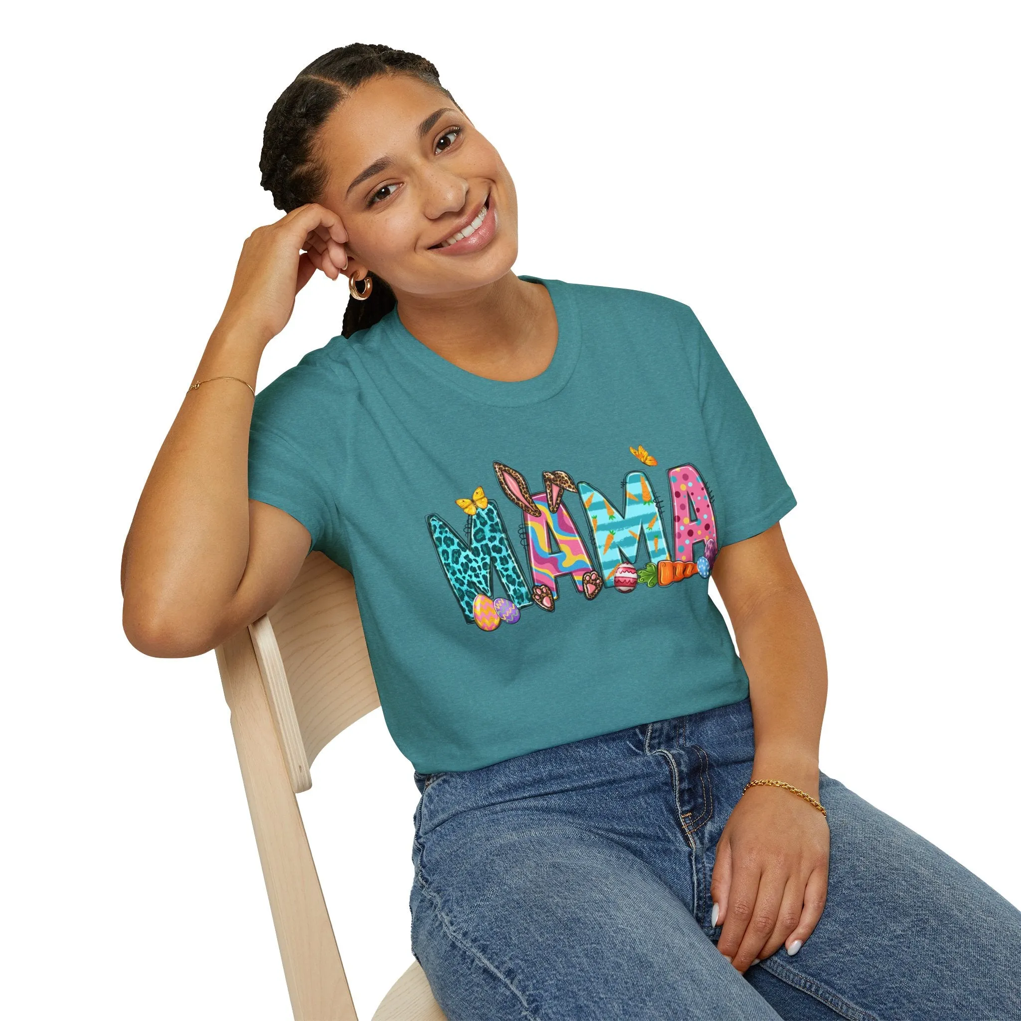 Colorful 'Mama' Unisex Softstyle T-Shirt - Perfect for Mother's Day and Everyday Wear