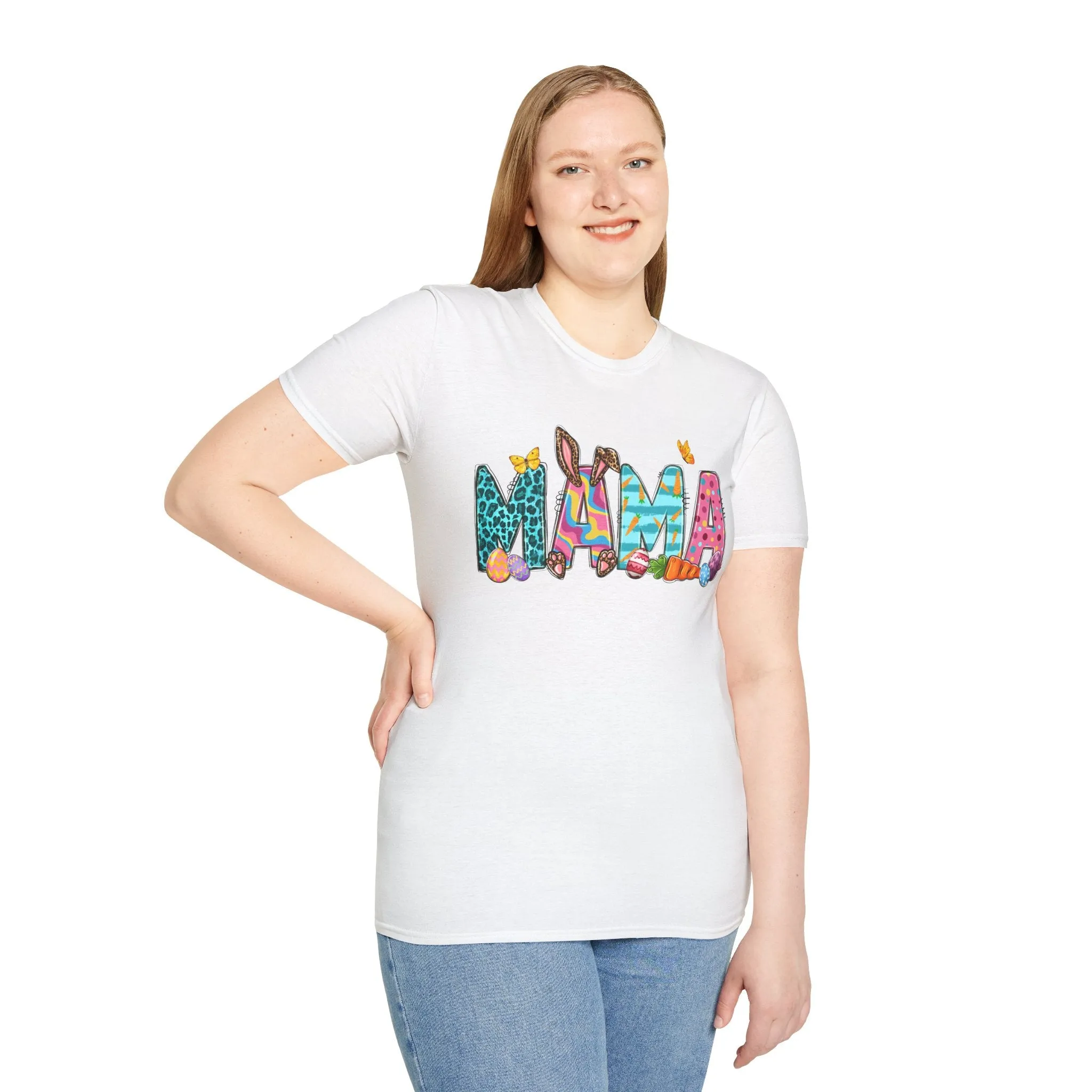 Colorful 'Mama' Unisex Softstyle T-Shirt - Perfect for Mother's Day and Everyday Wear