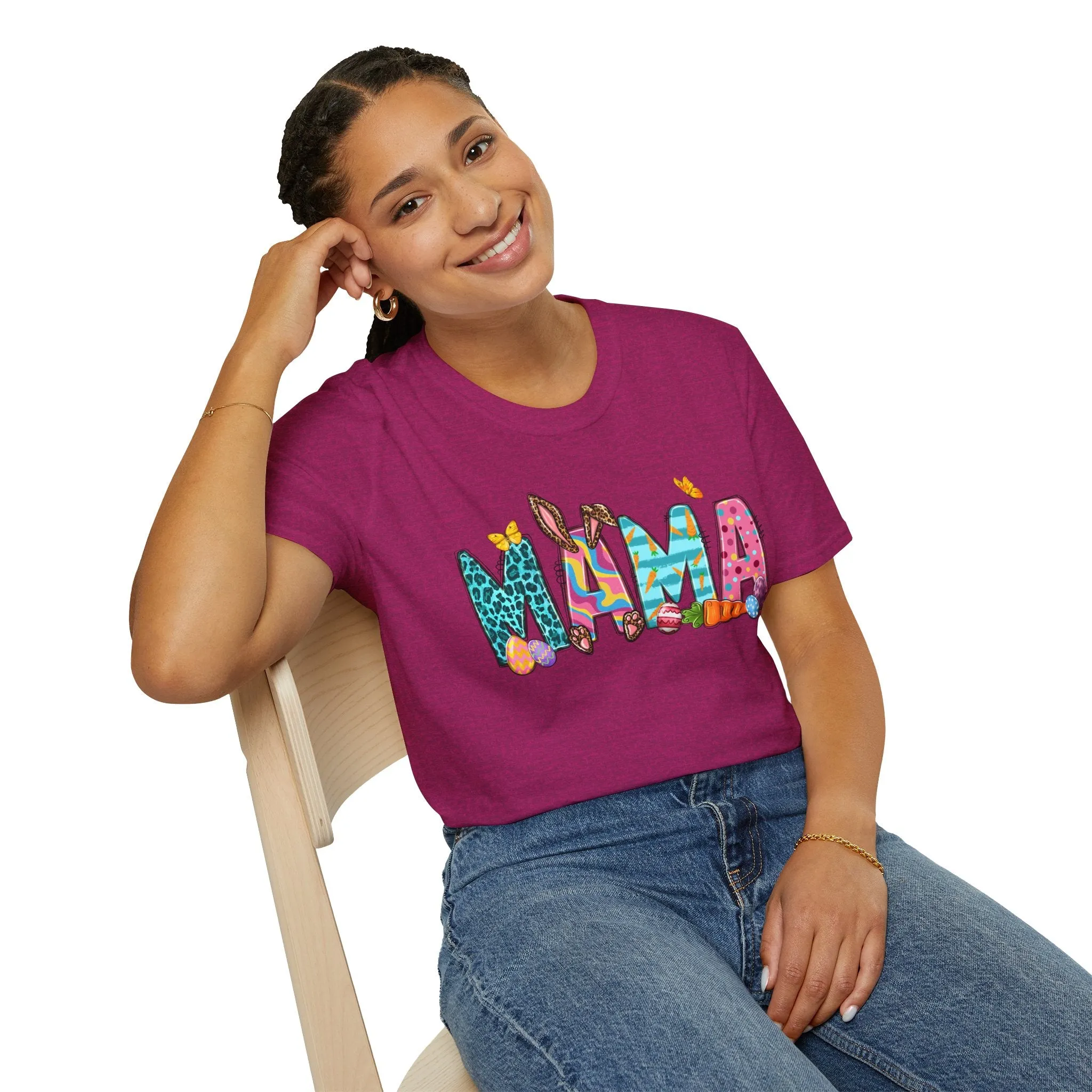 Colorful 'Mama' Unisex Softstyle T-Shirt - Perfect for Mother's Day and Everyday Wear