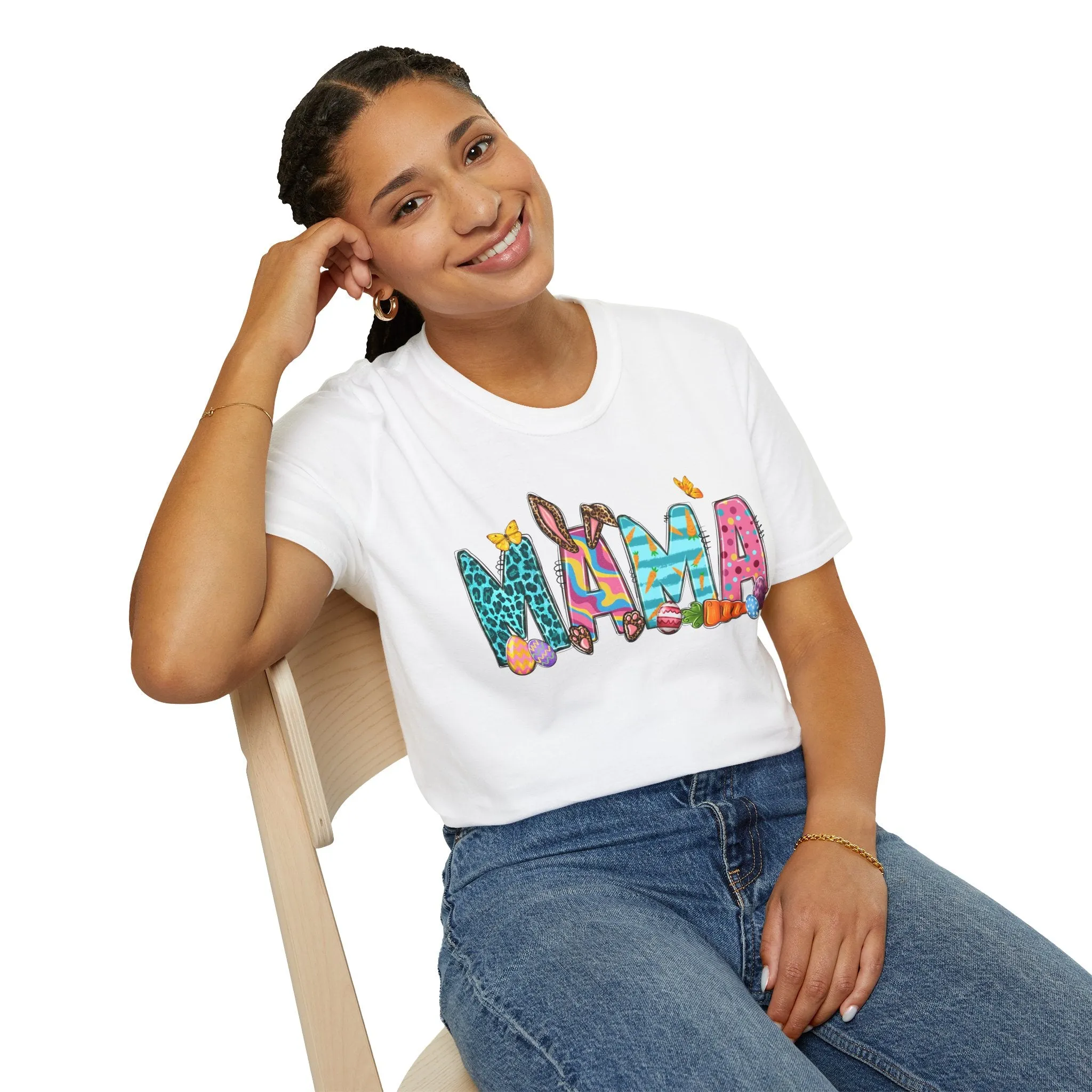 Colorful 'Mama' Unisex Softstyle T-Shirt - Perfect for Mother's Day and Everyday Wear