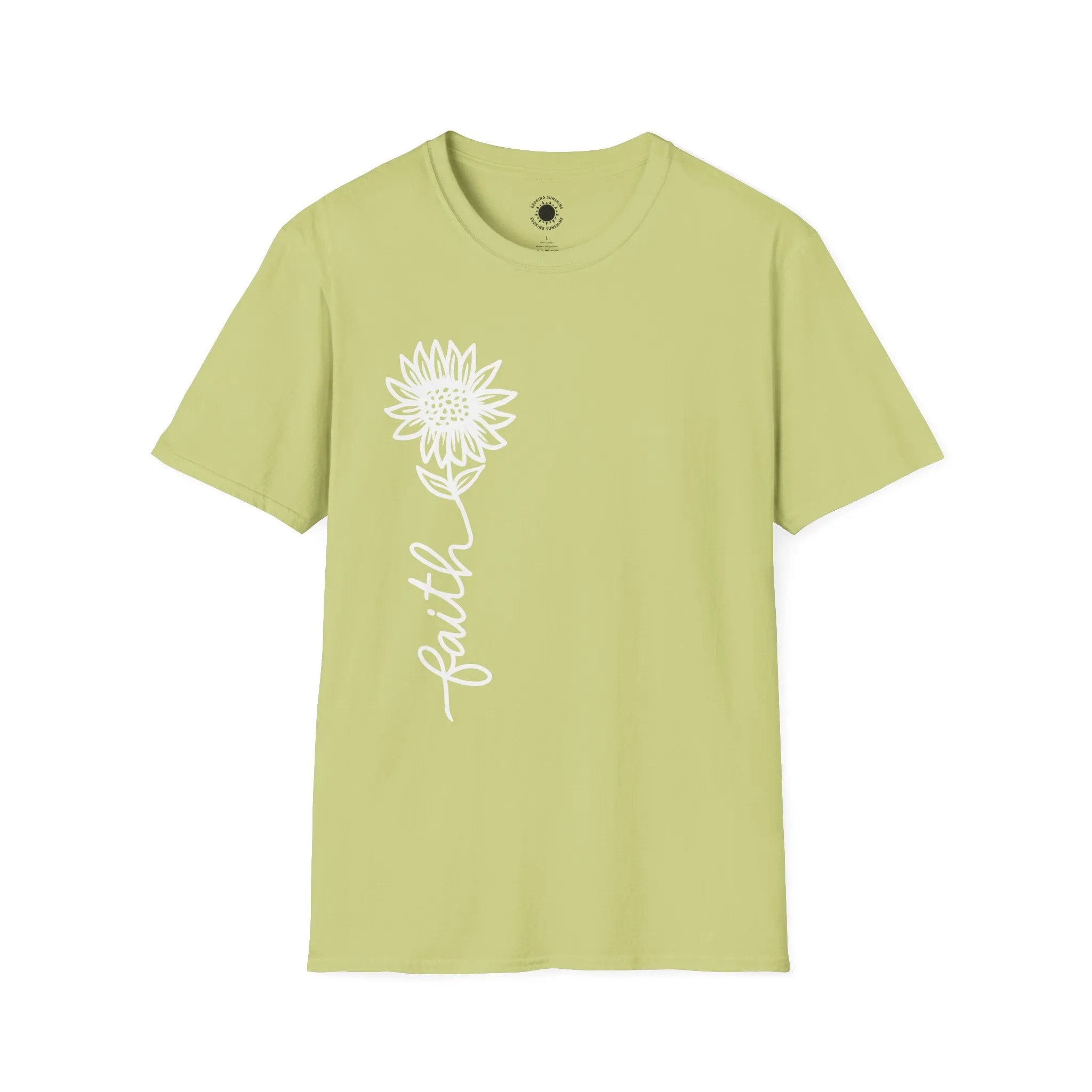 Faith-Inspired Unisex Softstyle T-Shirt - Floral Design for Everyday Wear