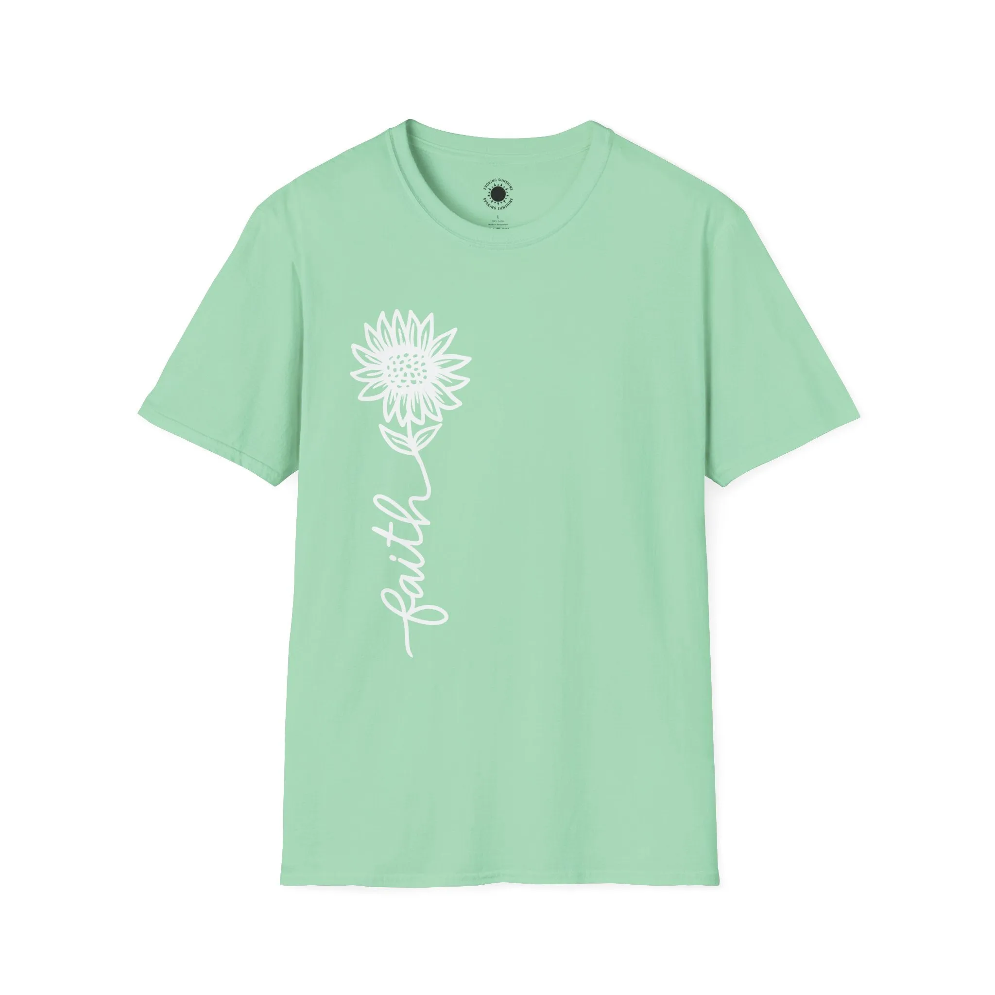Faith-Inspired Unisex Softstyle T-Shirt - Floral Design for Everyday Wear