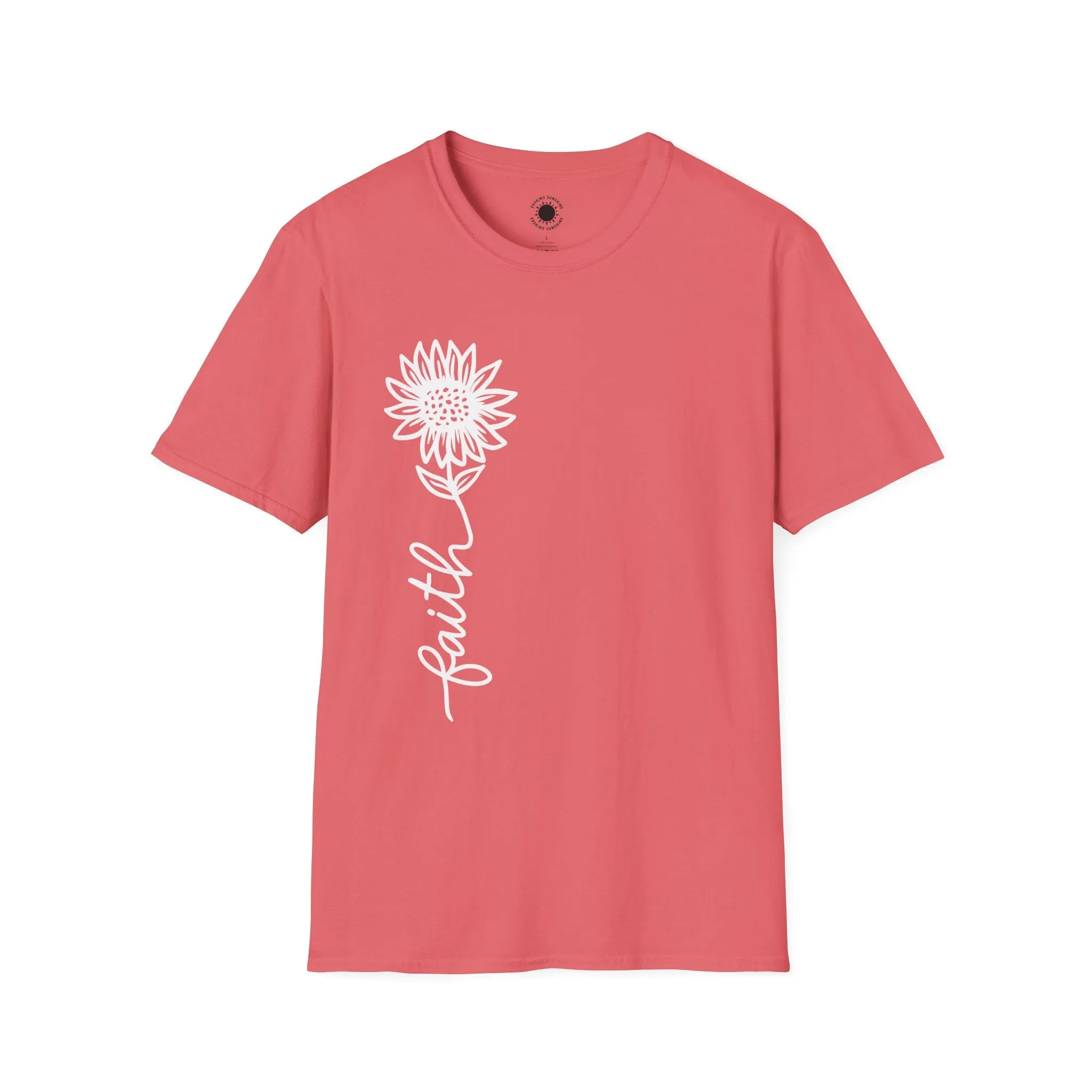 Faith-Inspired Unisex Softstyle T-Shirt - Floral Design for Everyday Wear