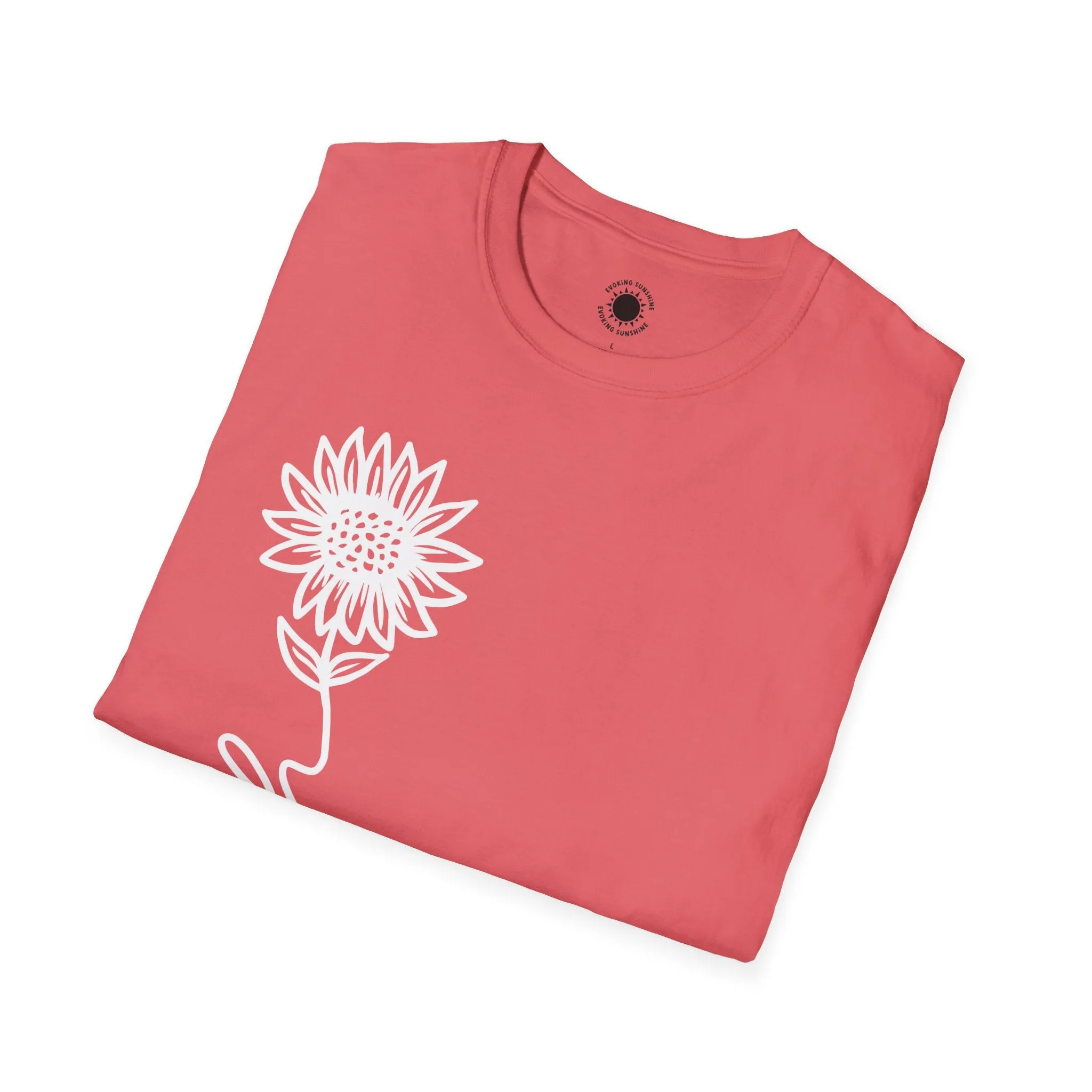 Faith-Inspired Unisex Softstyle T-Shirt - Floral Design for Everyday Wear