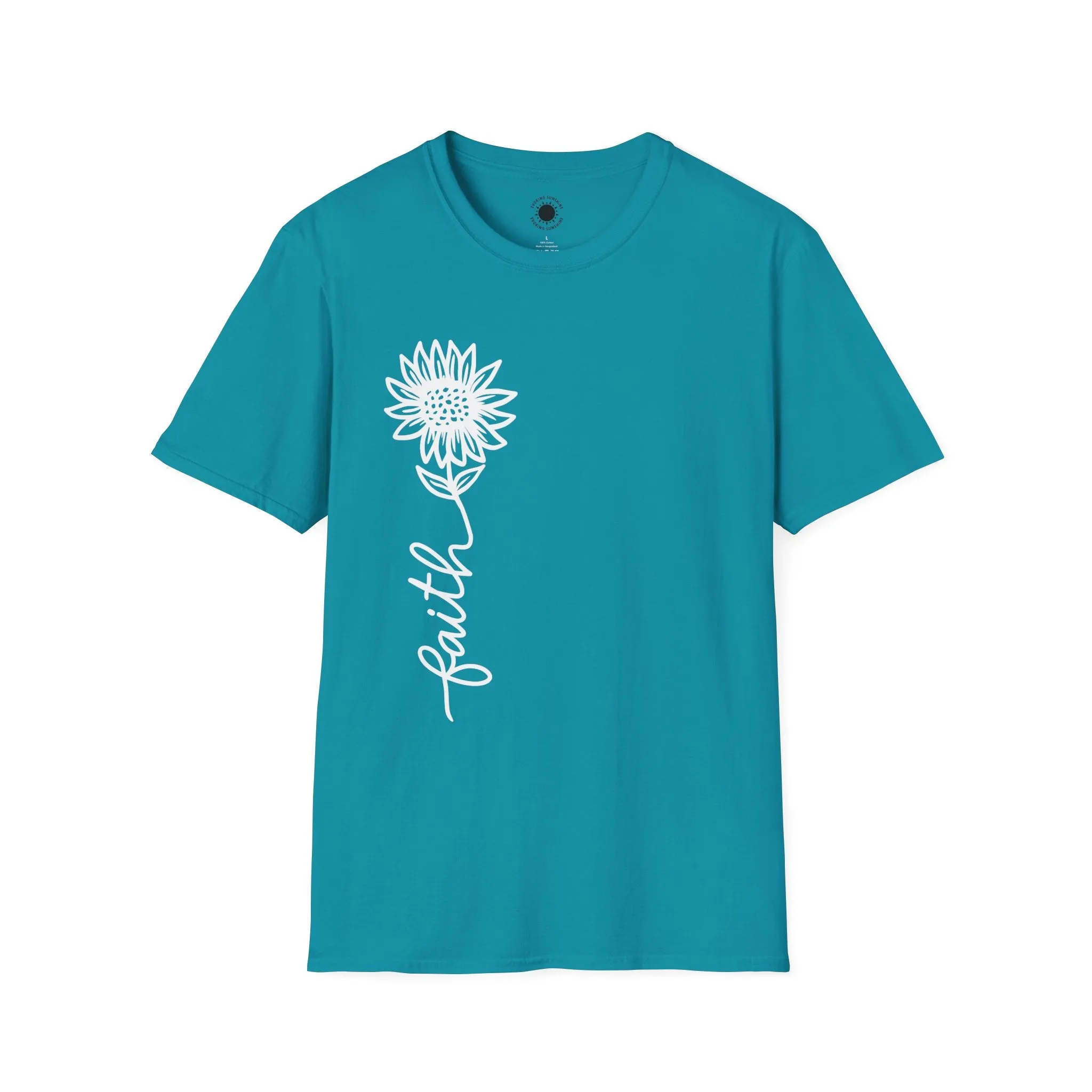 Faith-Inspired Unisex Softstyle T-Shirt - Floral Design for Everyday Wear