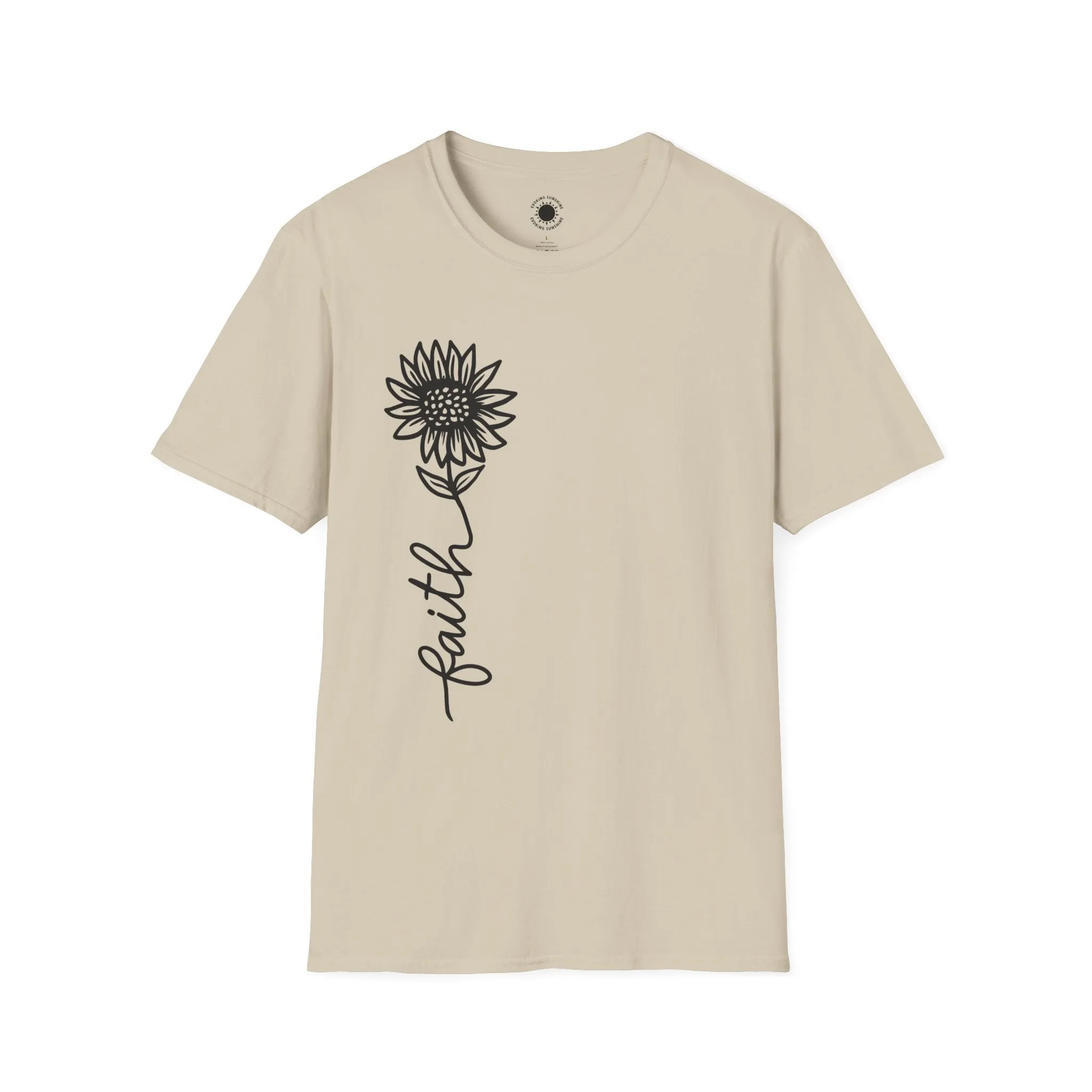 Faith-Inspired Unisex Softstyle T-Shirt - Floral Design for Everyday Wear