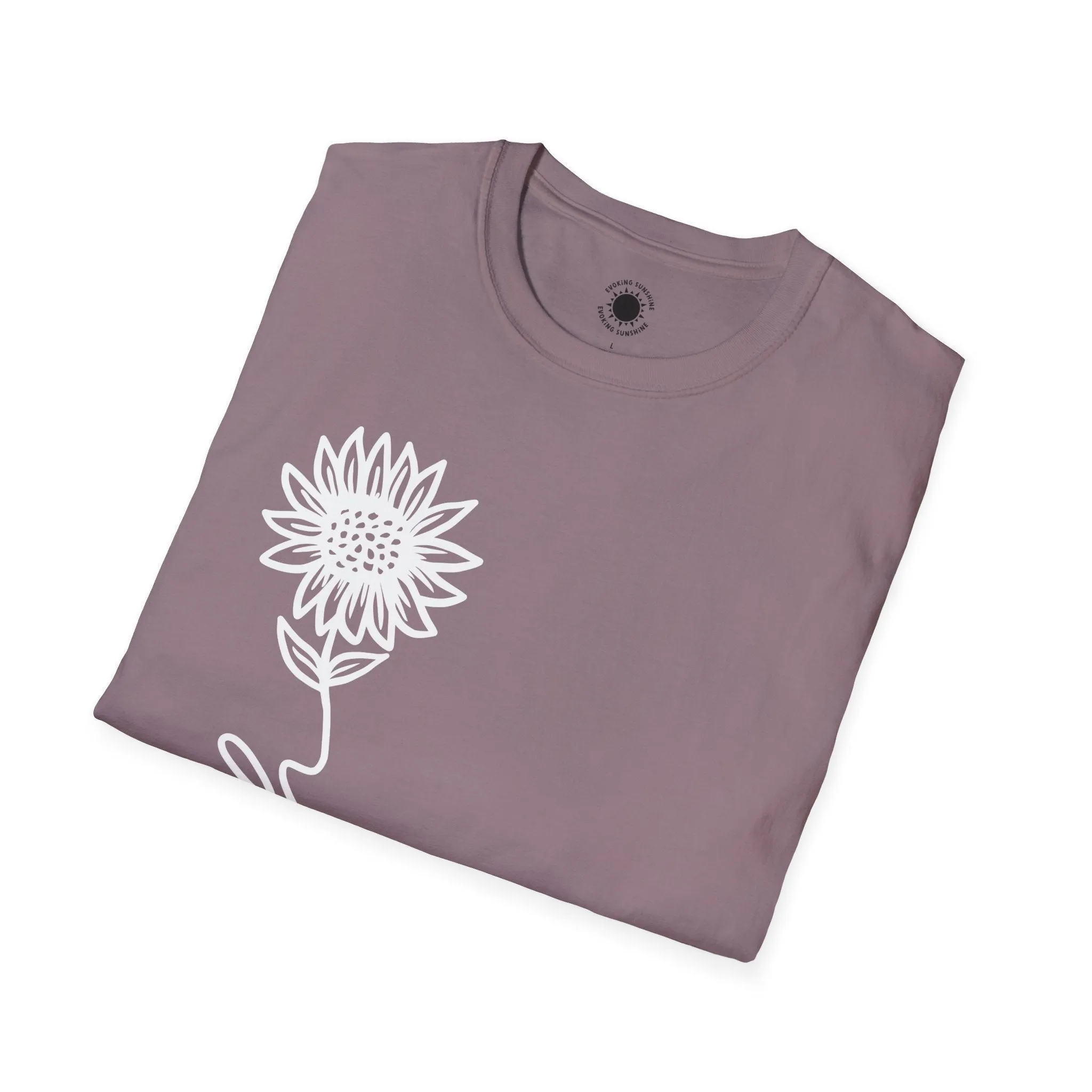Faith-Inspired Unisex Softstyle T-Shirt - Floral Design for Everyday Wear