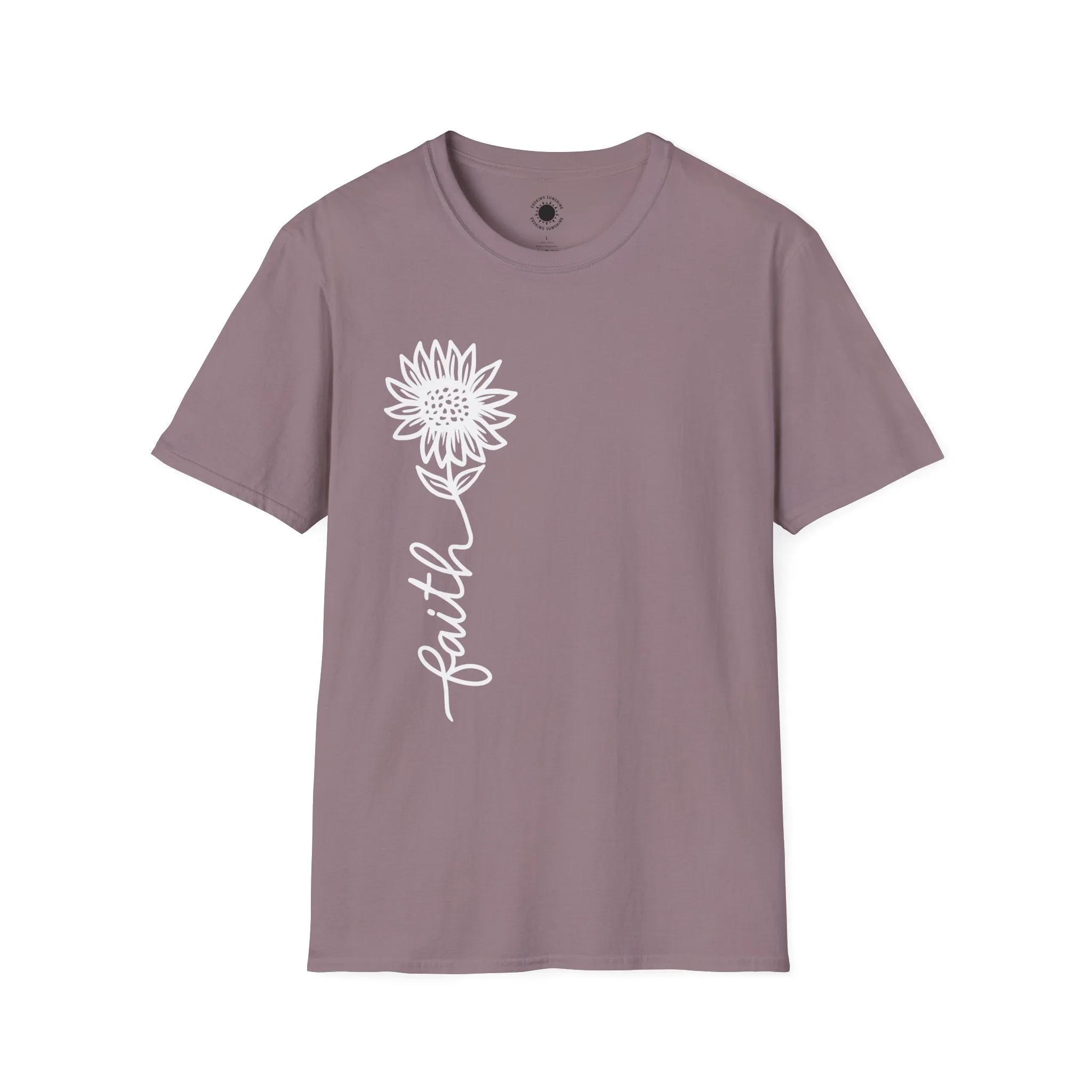 Faith-Inspired Unisex Softstyle T-Shirt - Floral Design for Everyday Wear