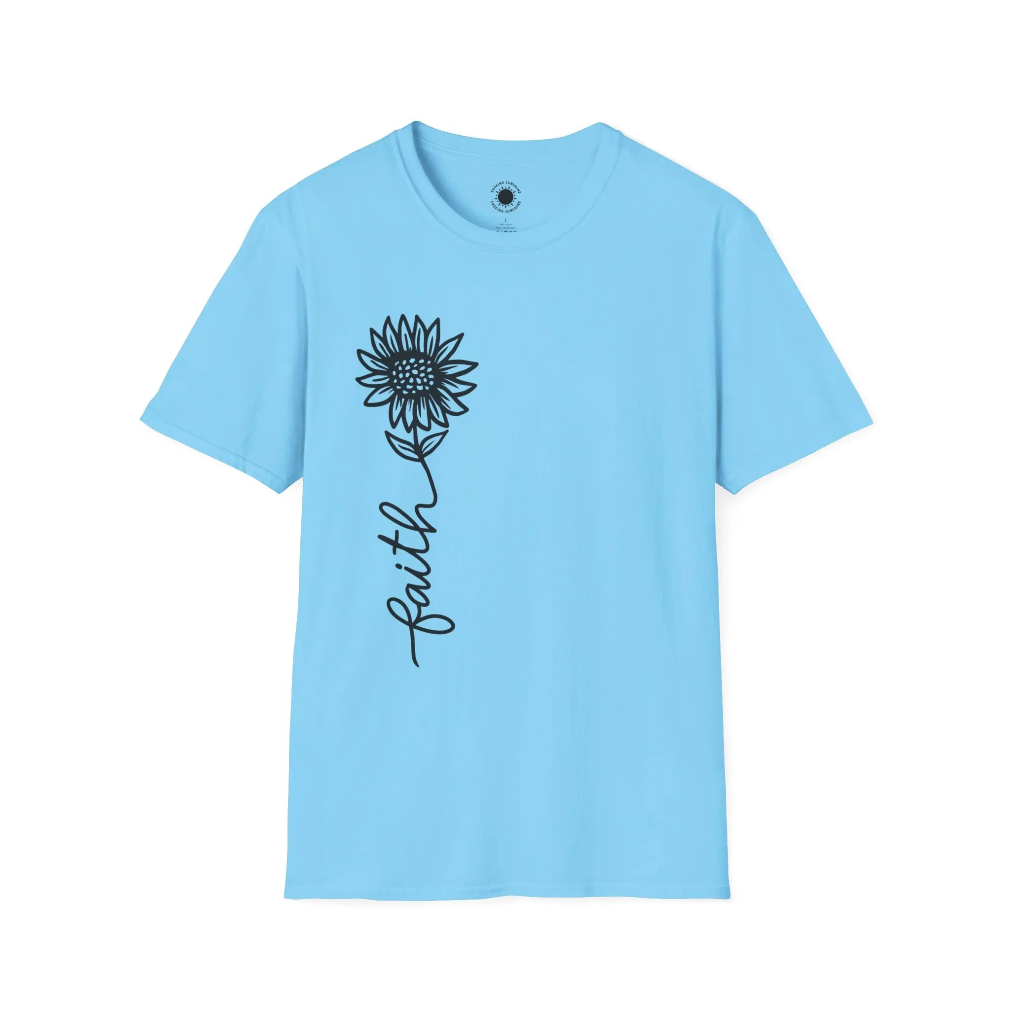 Faith-Inspired Unisex Softstyle T-Shirt - Floral Design for Everyday Wear