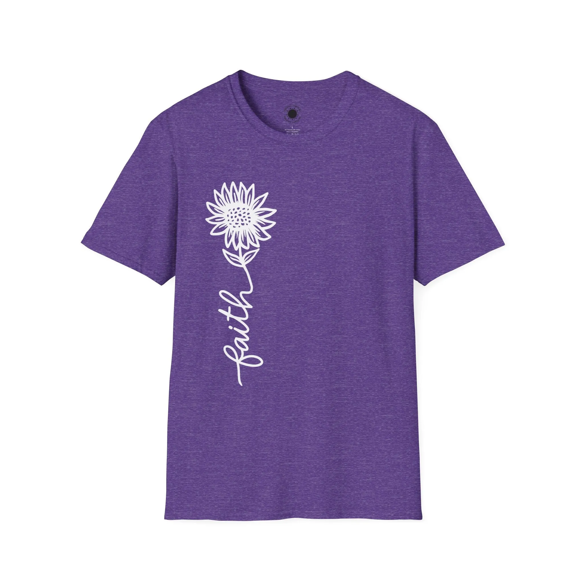 Faith-Inspired Unisex Softstyle T-Shirt - Floral Design for Everyday Wear