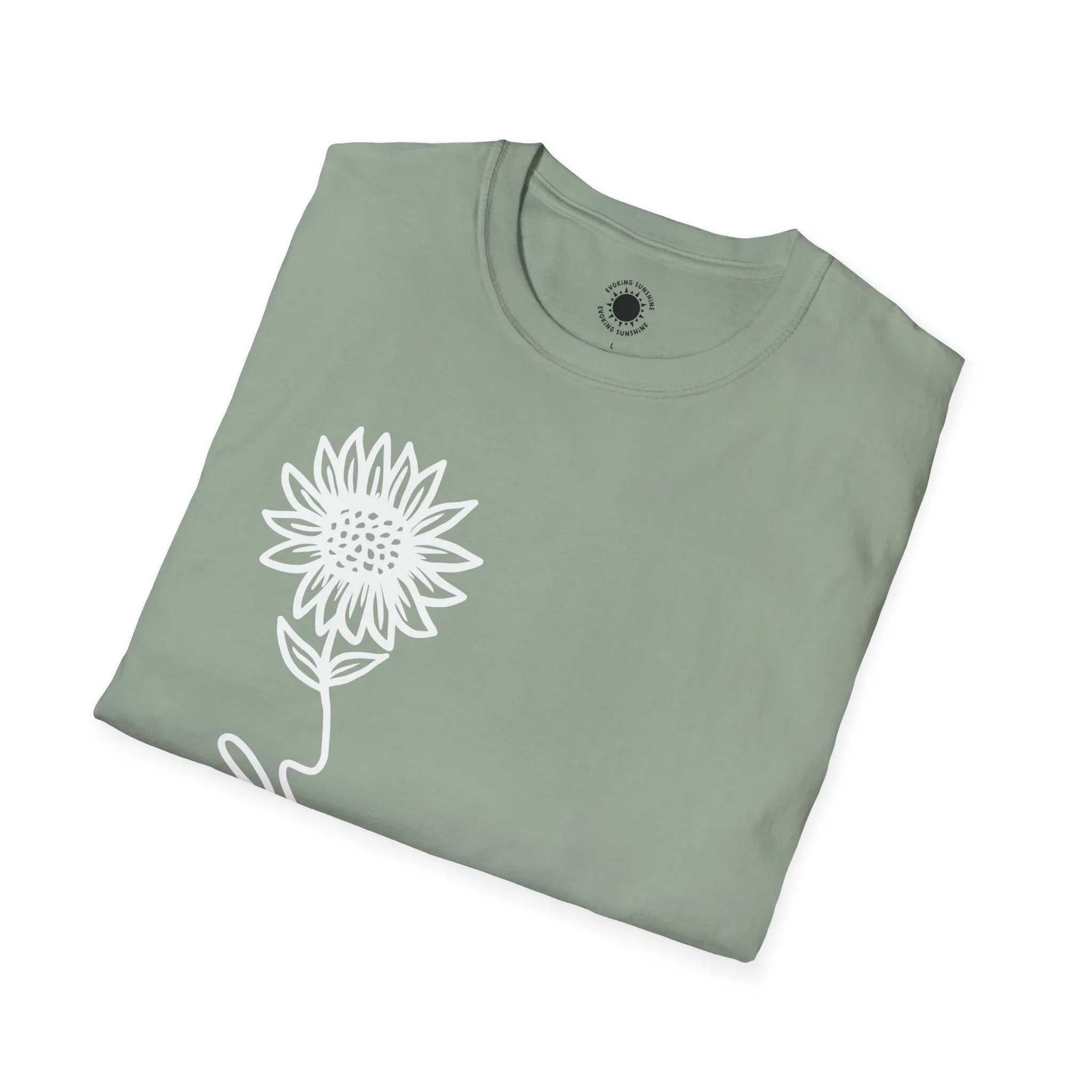 Faith-Inspired Unisex Softstyle T-Shirt - Floral Design for Everyday Wear