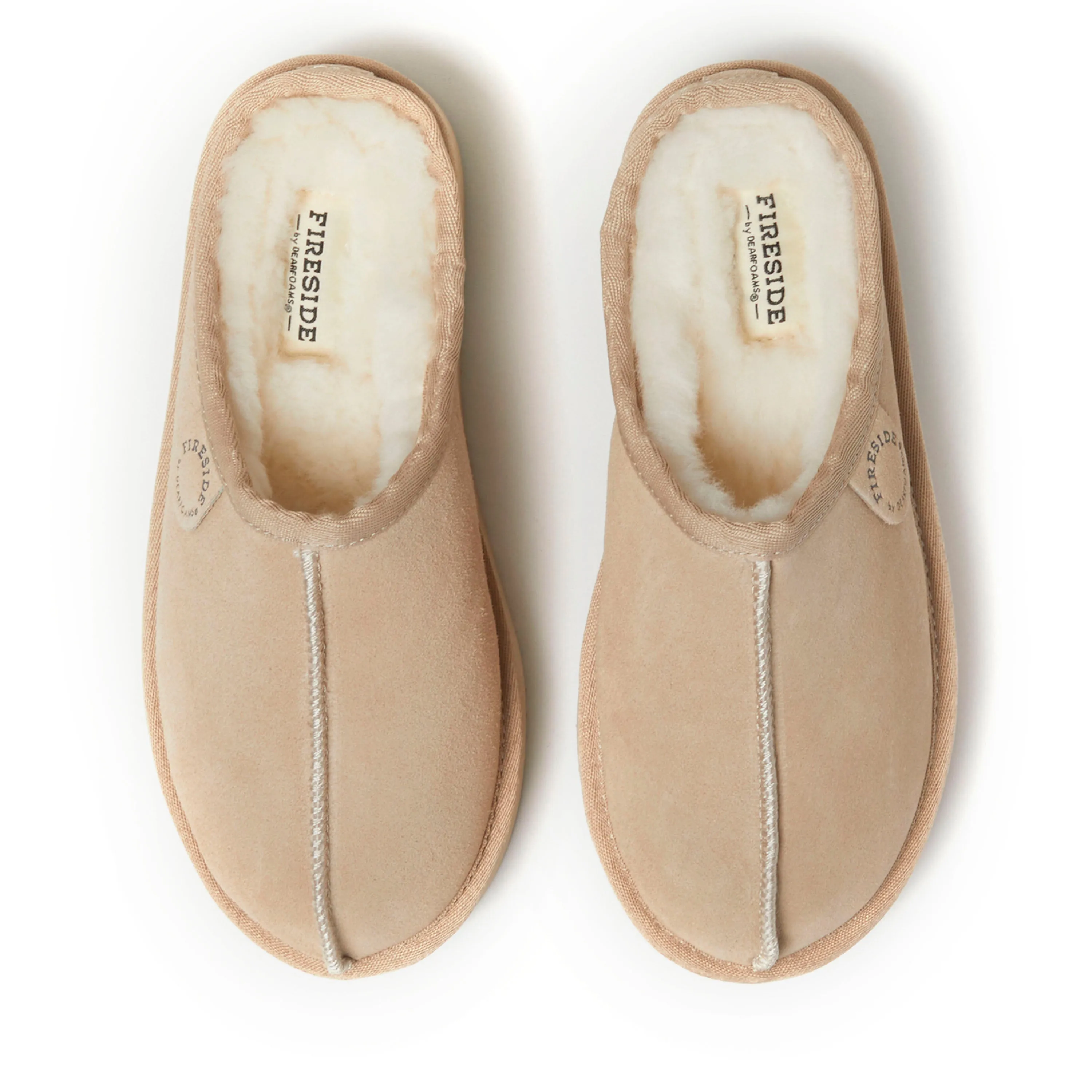 Fireside by Dearfoams Women's Queenstown Genuine Shearling Platform Clog Slipper