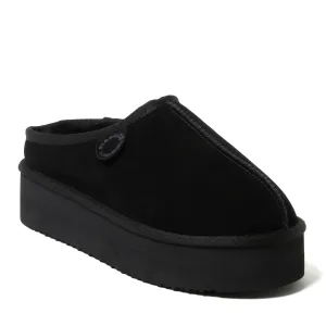 Fireside by Dearfoams Women's Queenstown Genuine Shearling Platform Clog Slipper