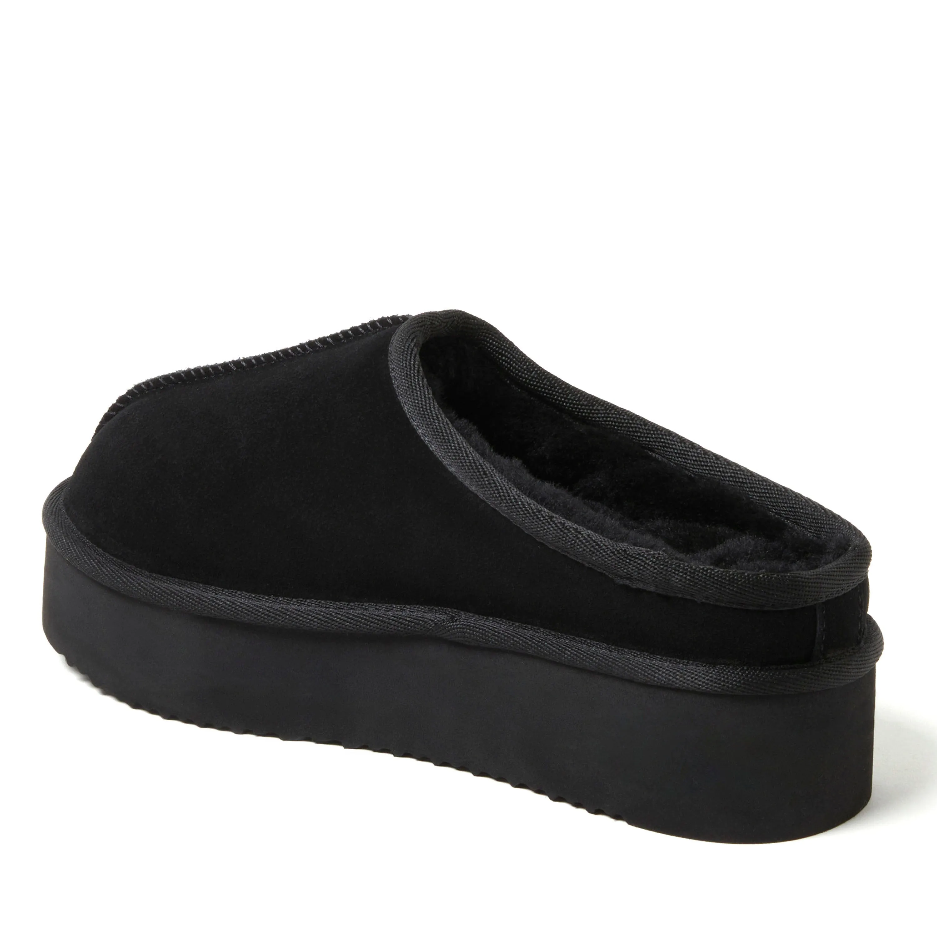 Fireside by Dearfoams Women's Queenstown Genuine Shearling Platform Clog Slipper