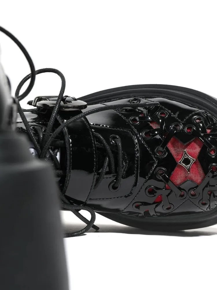 Japanese style dark platform shoes【s0000004486】