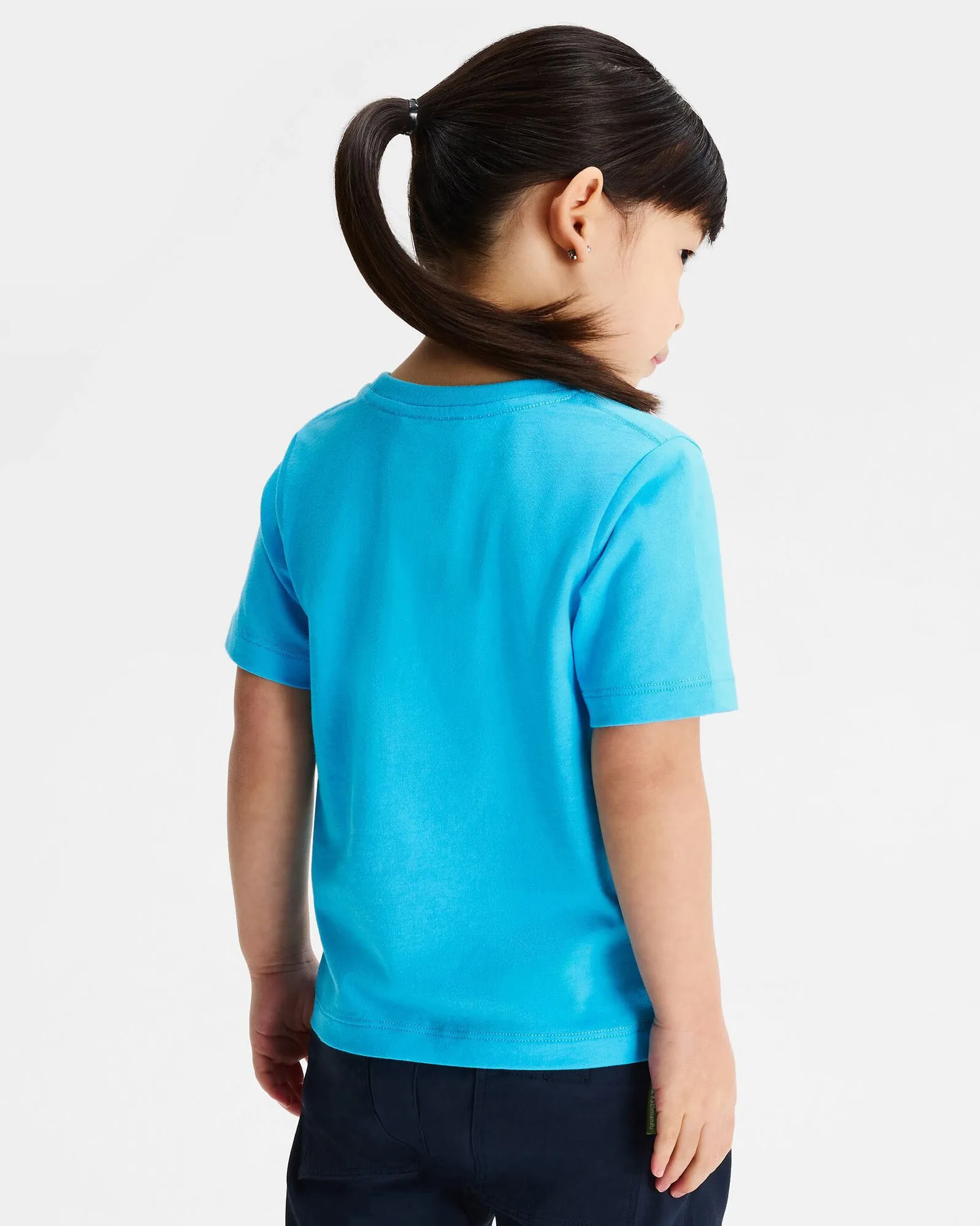 Kids' Geo Skink Organic Cotton T-shirt - Light Sea