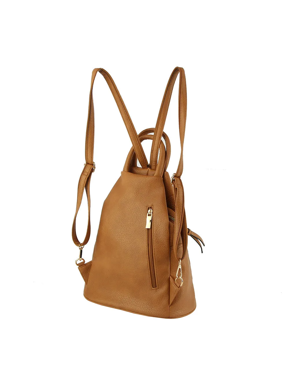 Laser cut convertible one and double strap backpack