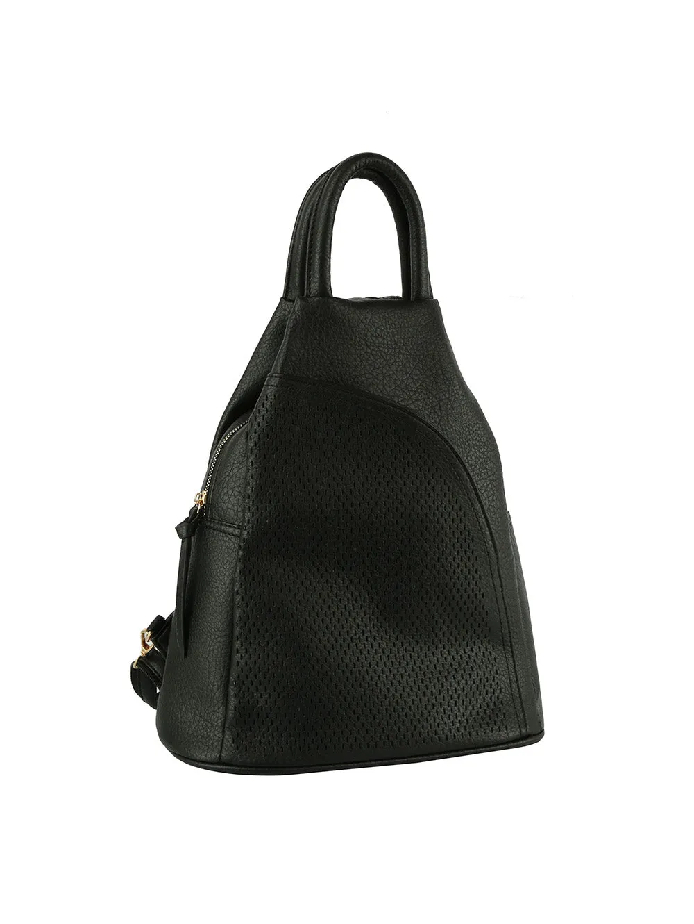 Laser cut convertible one and double strap backpack