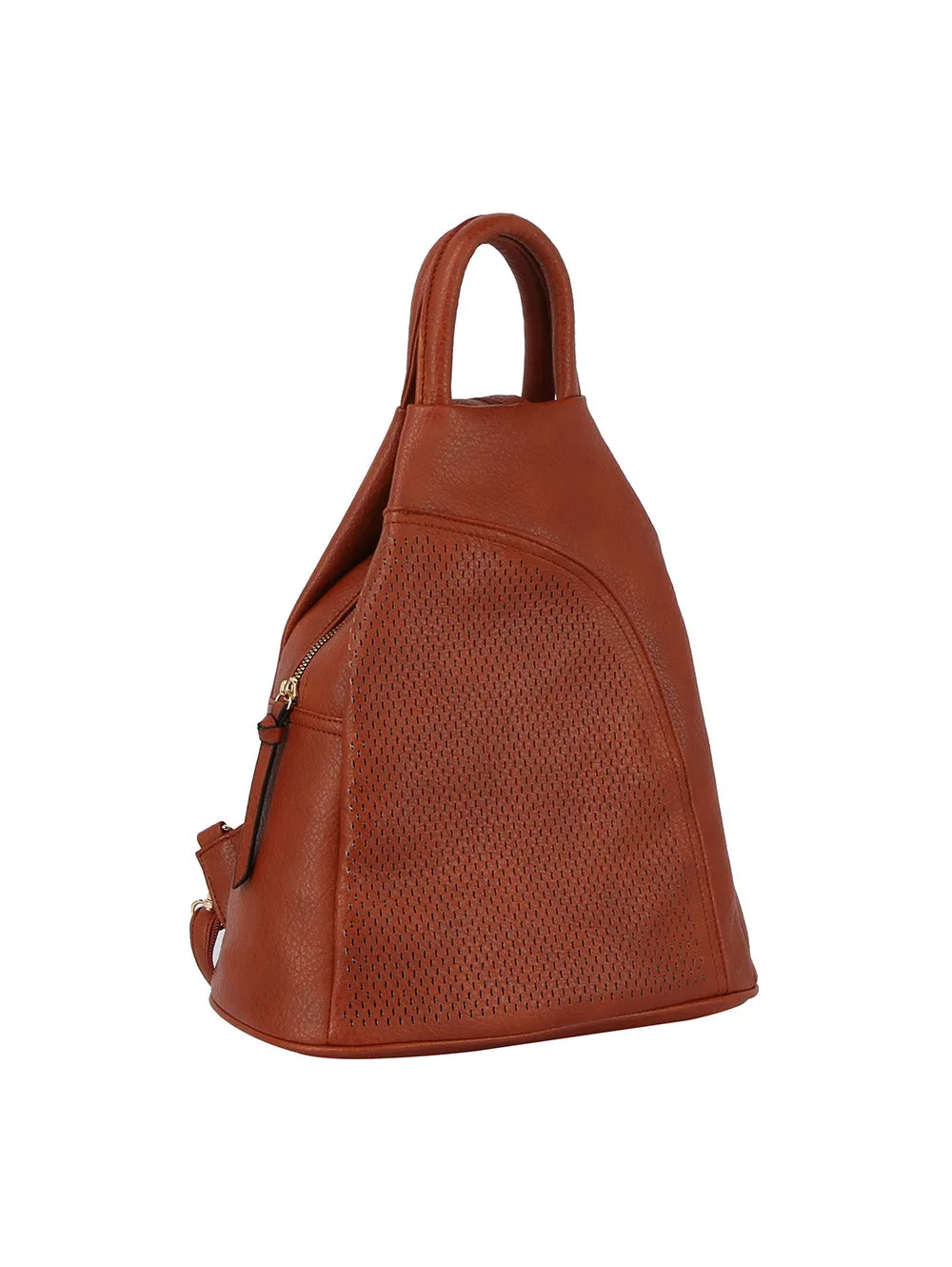 Laser cut convertible one and double strap backpack