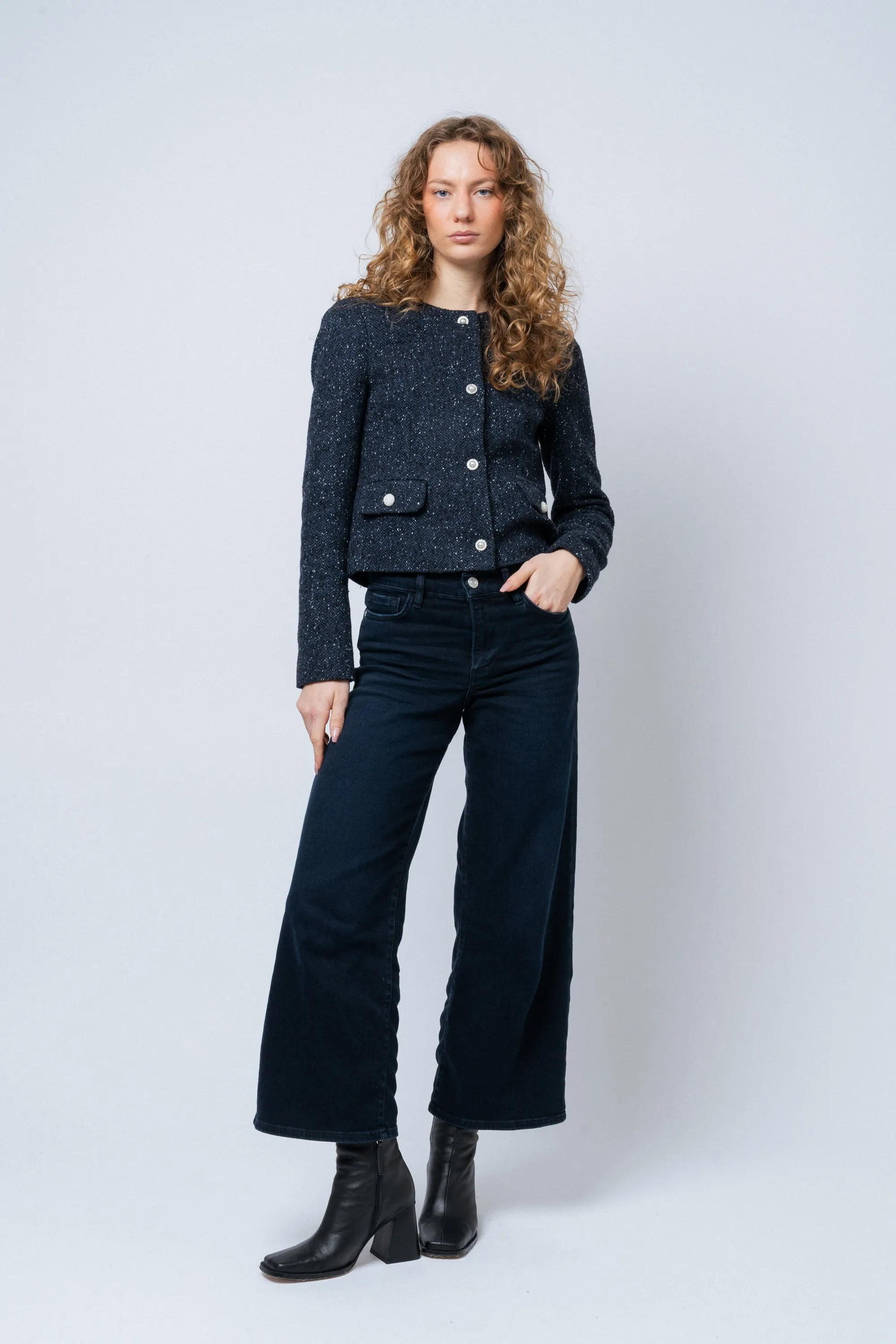 Le Pixie Slim Palazzo - Onyx Indigo