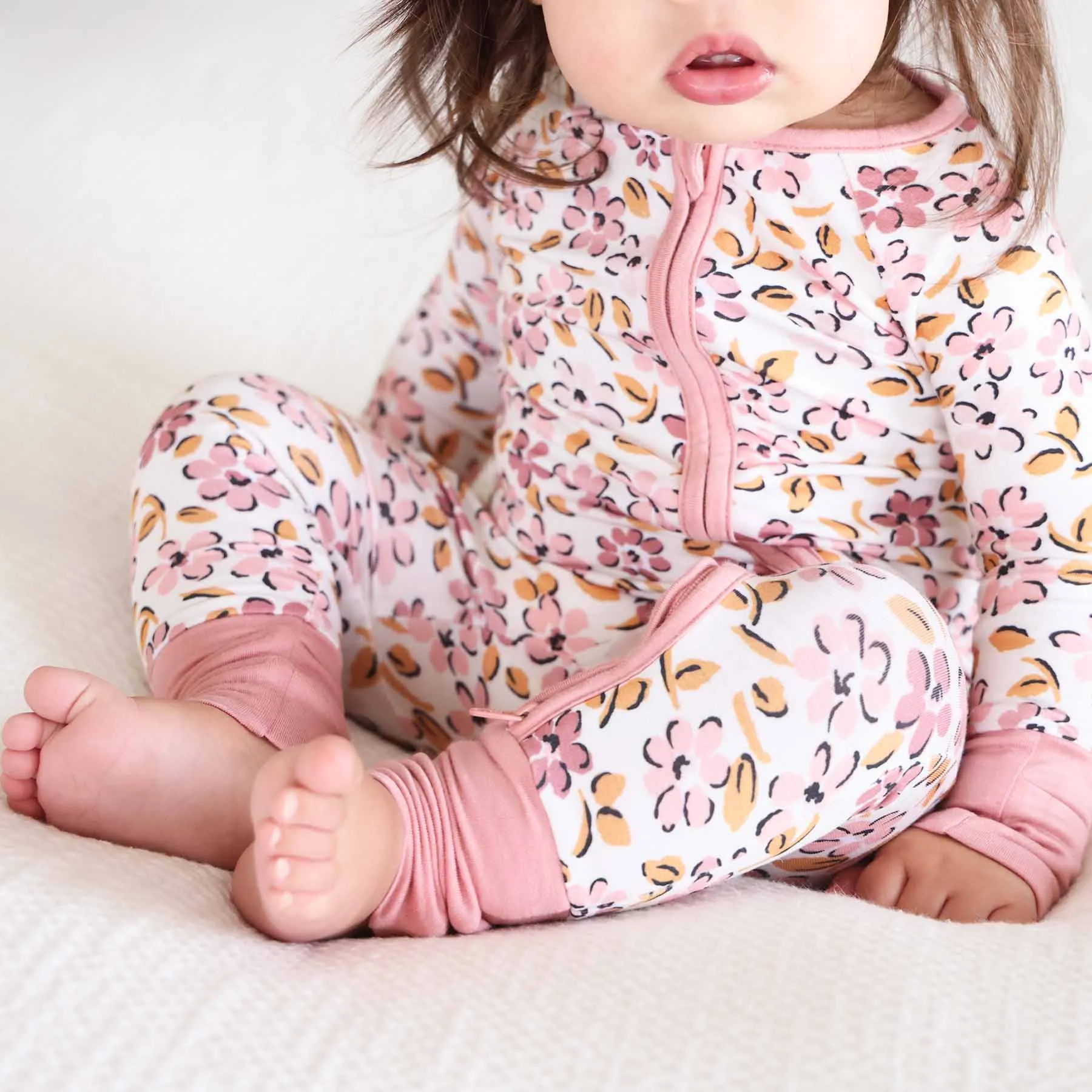 Mauvelous Meadow Convertible Zip Romper