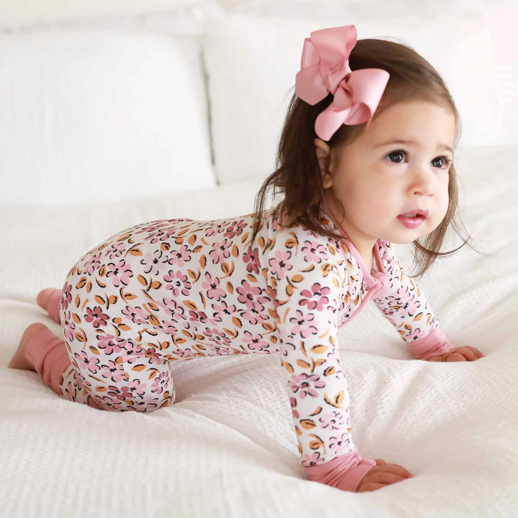 Mauvelous Meadow Convertible Zip Romper