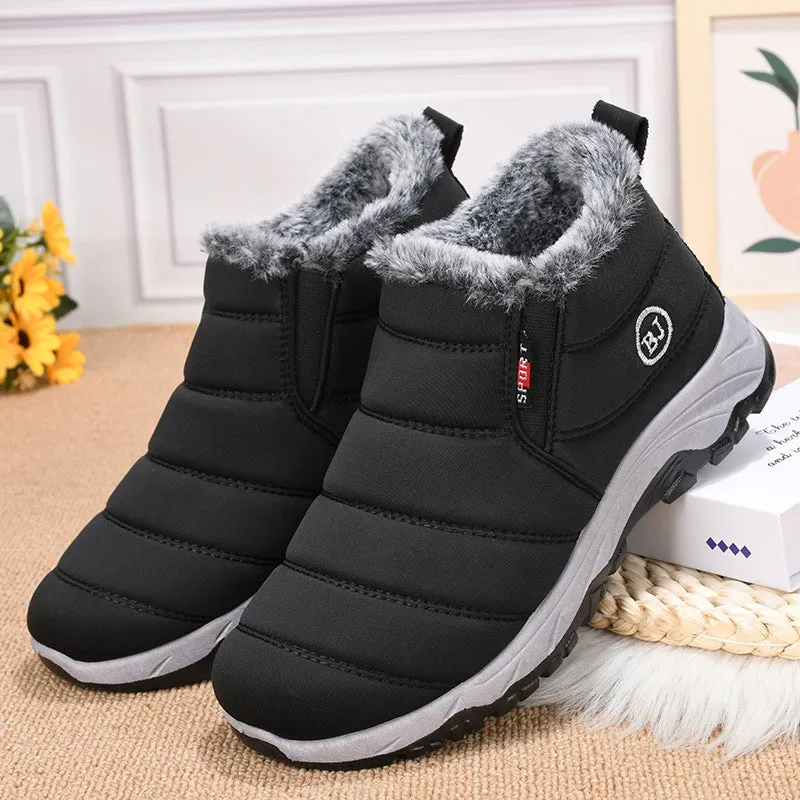 Owlkay Women's Winter Thickened Fleece-lined Warm Cotton Boots