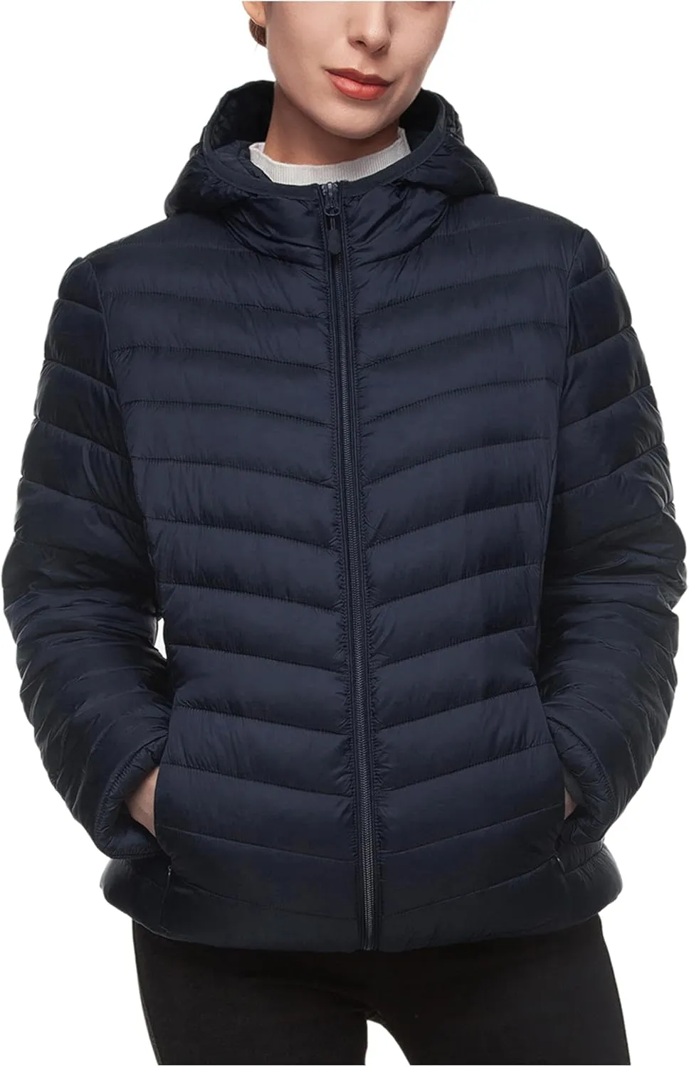 Rokka&Rolla Women's Lightweight Packable Puffer Jacket Winter Coat