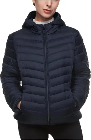 Rokka&Rolla Women's Lightweight Packable Puffer Jacket Winter Coat