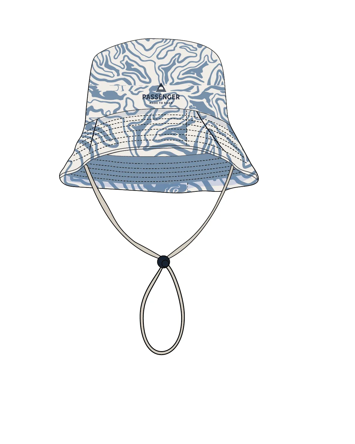 Shaded Organic Bucket Hat - Strata Swirl Birch