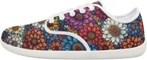 UNICEU Floral Casual Sneakers for Women Wide Toe Box Barefoot Shoes Zero Drop Breathable Running Travel Footwear