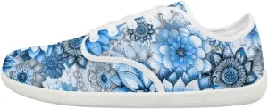 UNICEU Floral Casual Sneakers for Women Wide Toe Box Barefoot Shoes Zero Drop Breathable Running Travel Footwear