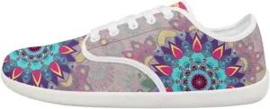 UNICEU Floral Casual Sneakers for Women Wide Toe Box Barefoot Shoes Zero Drop Breathable Running Travel Footwear